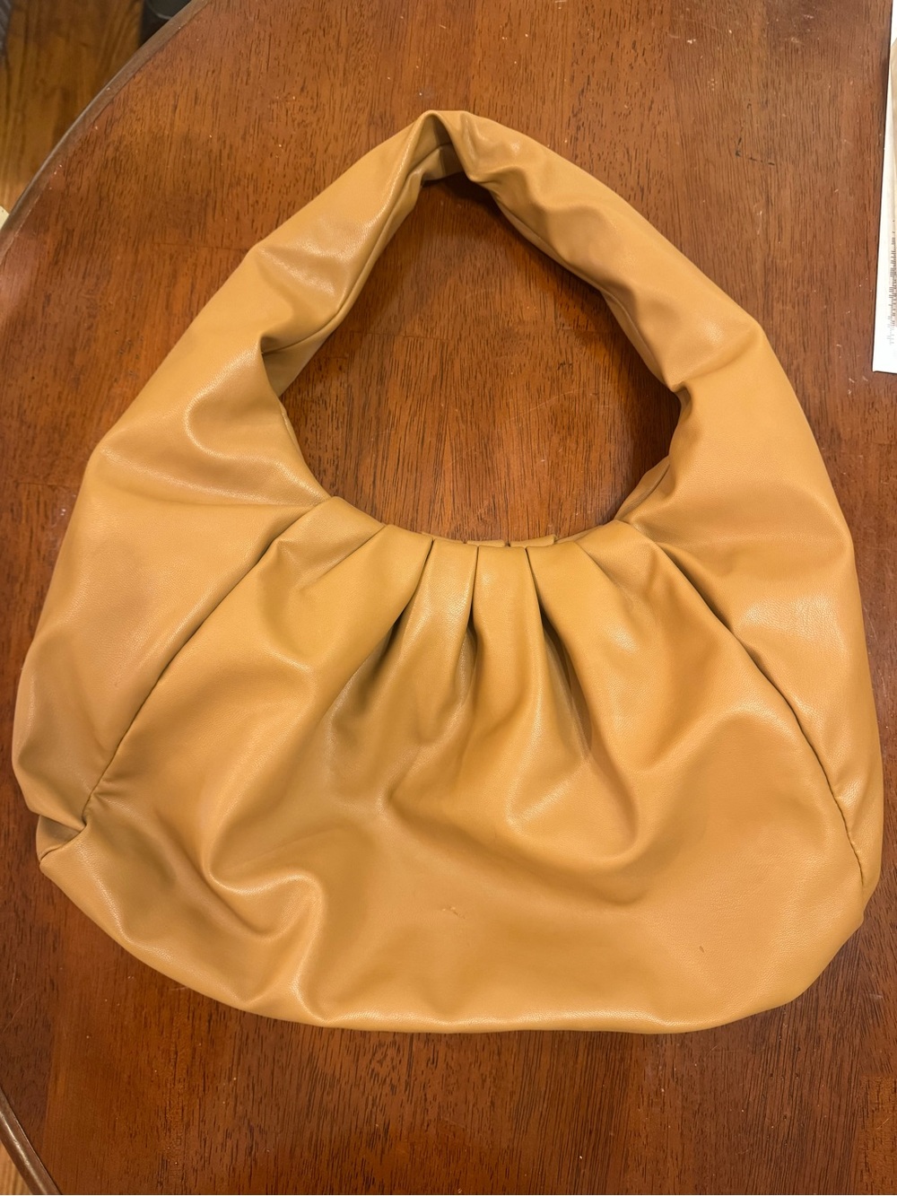 Tan Soft Hobo Shoulder Bag